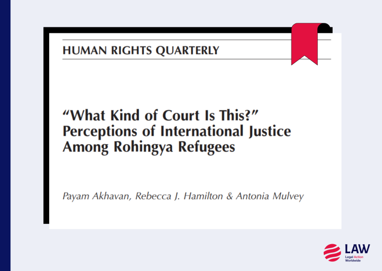 “What Kind of Court Is This?”: Perceptions of International Justice Among Rohingya Refugees