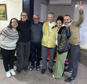 Mustapha Djemali and Abderrazek Krimi with their children