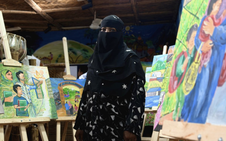 Rohingya artists paint memories of home and hopes for justice